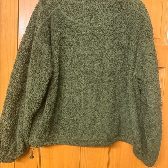 Free People Olive Green Sherpa Jacket - Picture 5 of 7